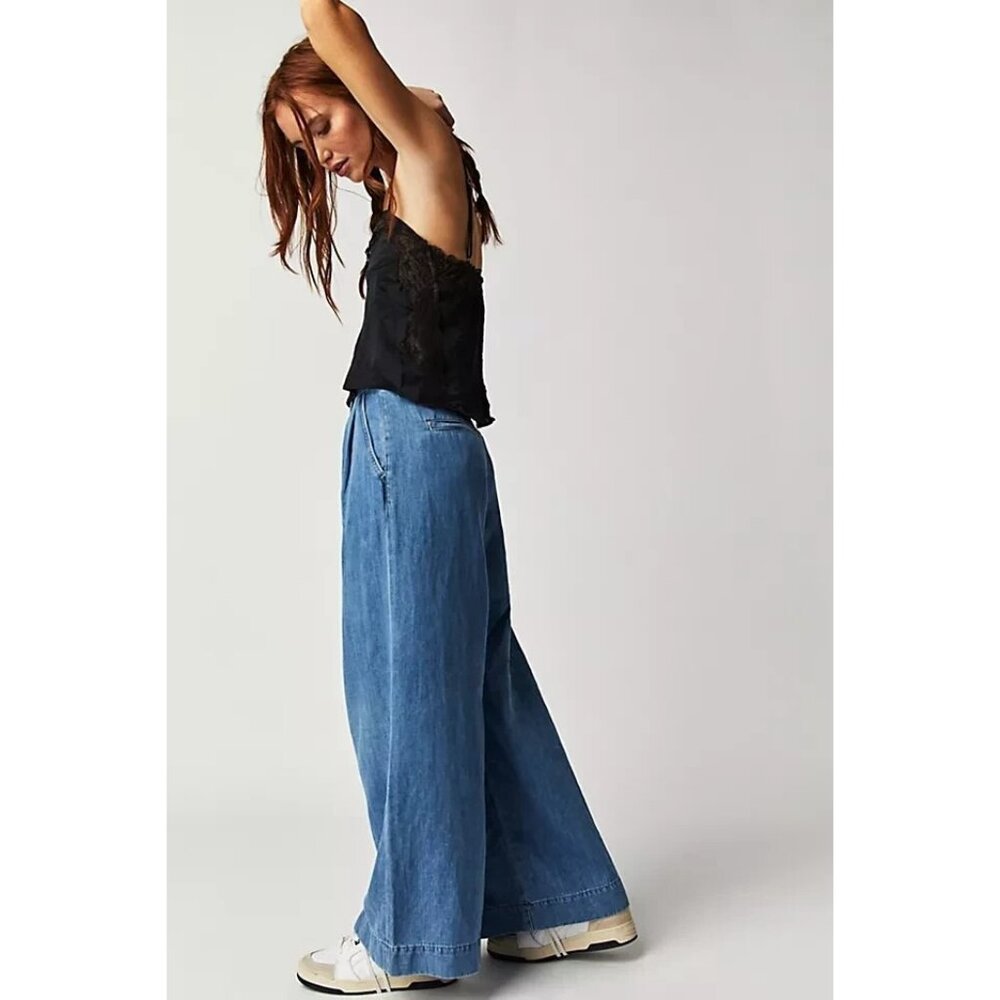 MOTHER Pouty Prep Ankle Salt and Lime Pants Sz 34